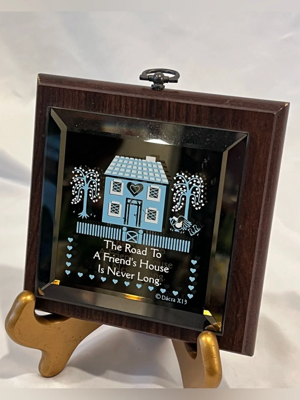 Vintage Hallmark Gold Crown Friend’s House 3D Wall Plaque